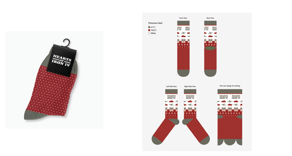 Hearts of Iron IV Socks - 2 Pairs!